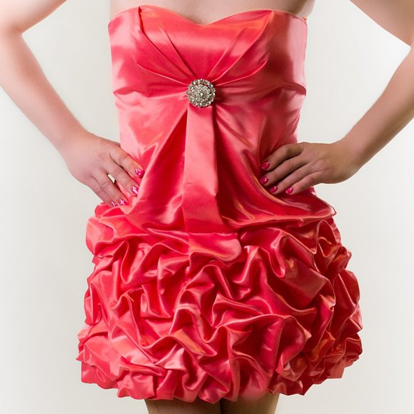 Pink Prom Dress corset tie back - Picture 1 of 9